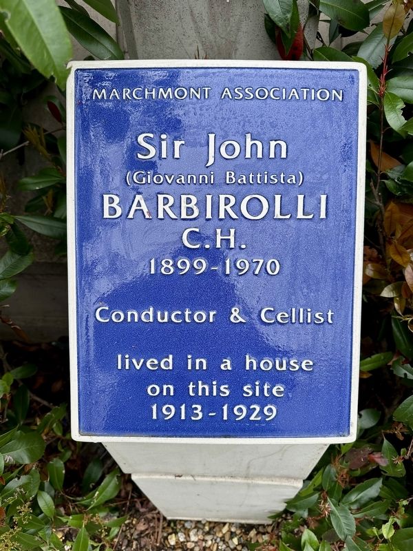 Sir John Barbirolli Marker. Click for full size. Sir John Barbirolli Marker image. Click for full size.