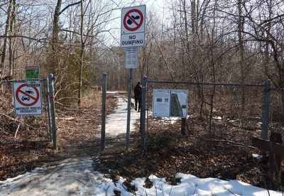 Welcome To Malcolmson Eco-Park - Marker in context. Click for full size. Welcome To Malcolmson Eco-Park - Marker in context image. Click for full size.