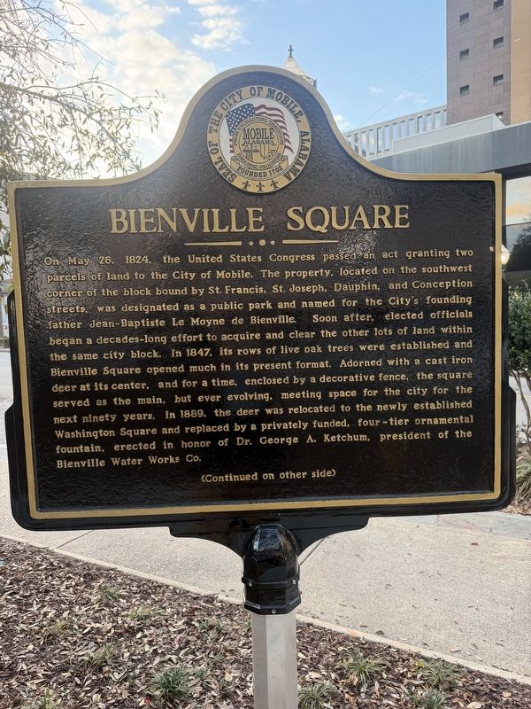 Bienville Square Marker. Click for full size. Bienville Square Marker image. Click for full size.