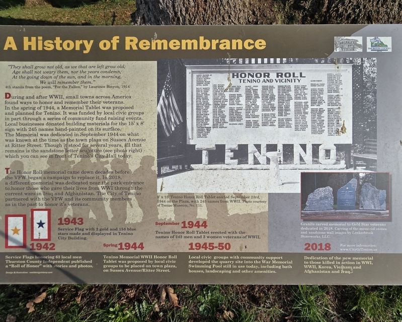 A history of remembrance Marker image. Click for full size.