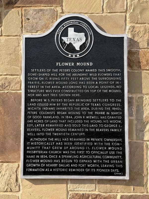 Flower Mound Marker. Click for full size. Flower Mound Marker image. Click for full size.