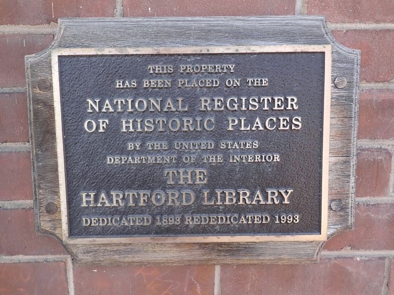 The Hartford Library Marker image. Click for full size.