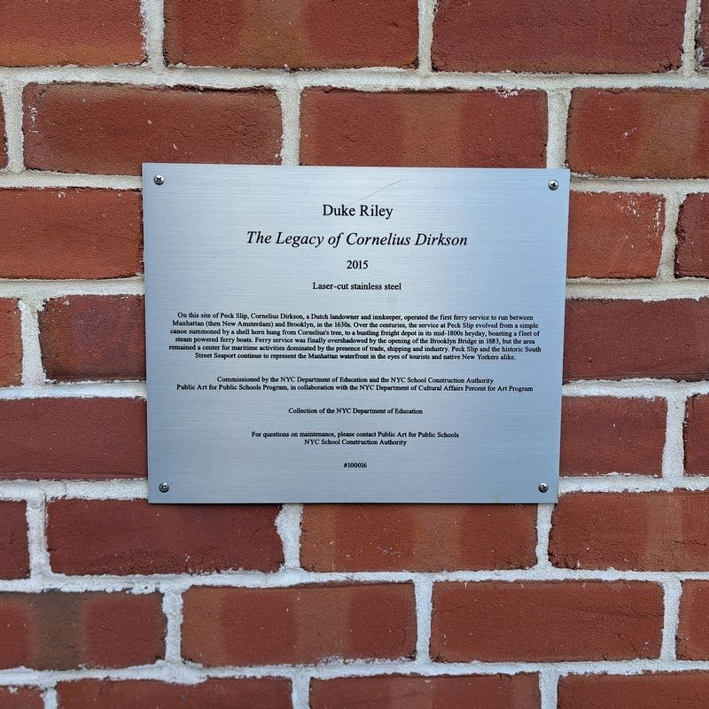 The Legacy of Cornelius Dirkson Marker image. Click for full size.
