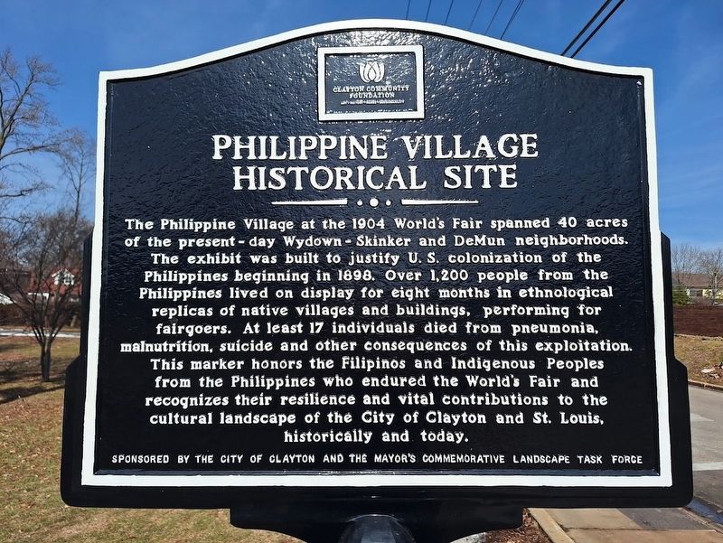 Philippine Village Historical Site Marker. Click for full size. Philippine Village Historical Site Marker image. Click for full size.