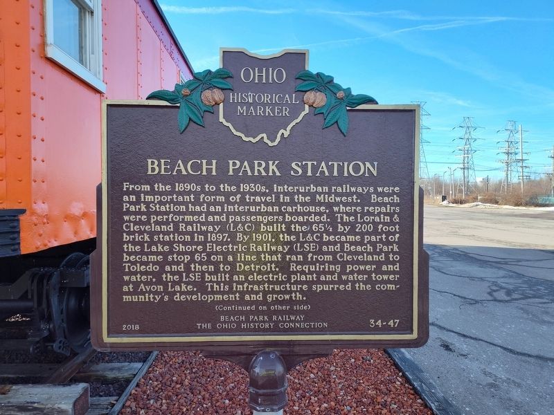 Beach Park Station Marker, Side One. Click for full size. Beach Park Station Marker, Side One image. Click for full size.