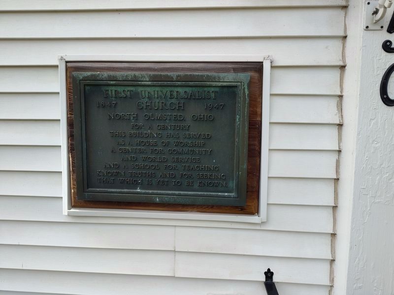 First Universalist Church Marker image. Click for full size.