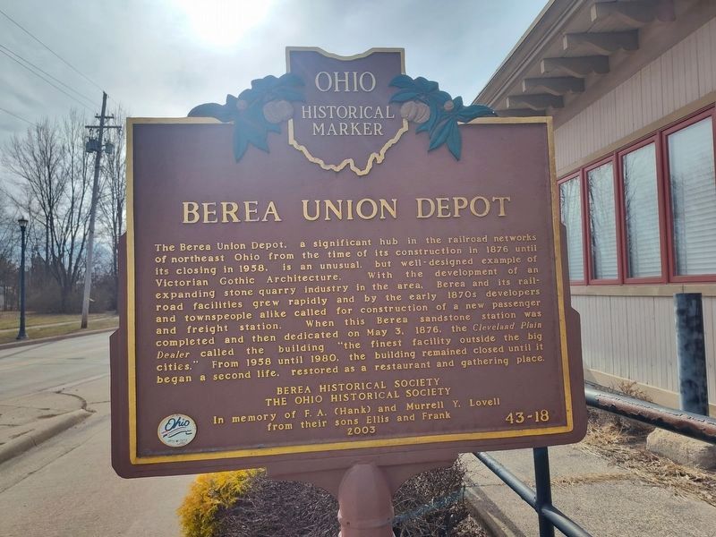 Berea Union Depot Marker image. Click for full size.