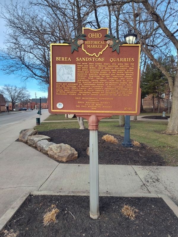 Berea Sandstone Quarries Marker. Click for full size. Berea Sandstone Quarries Marker image. Click for full size.