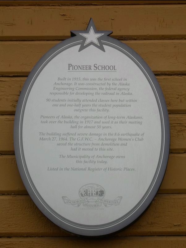 Pioneer School Marker image. Click for full size.