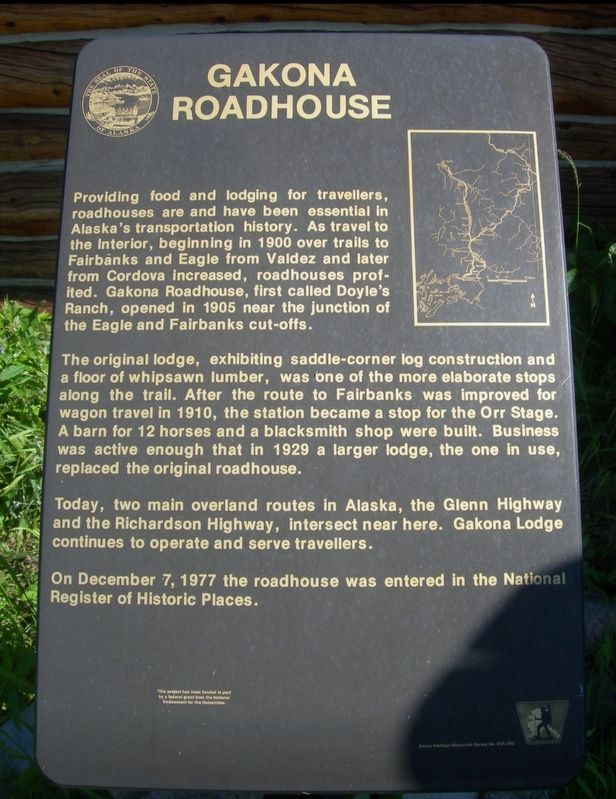 Gakona Roadhouse Marker image. Click for full size.