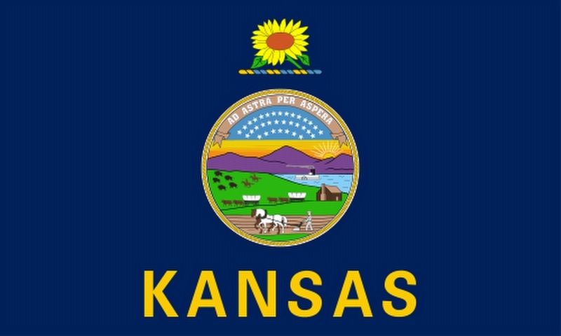 Kansas State Flag. Click for full size. Kansas State Flag image. Click for full size.