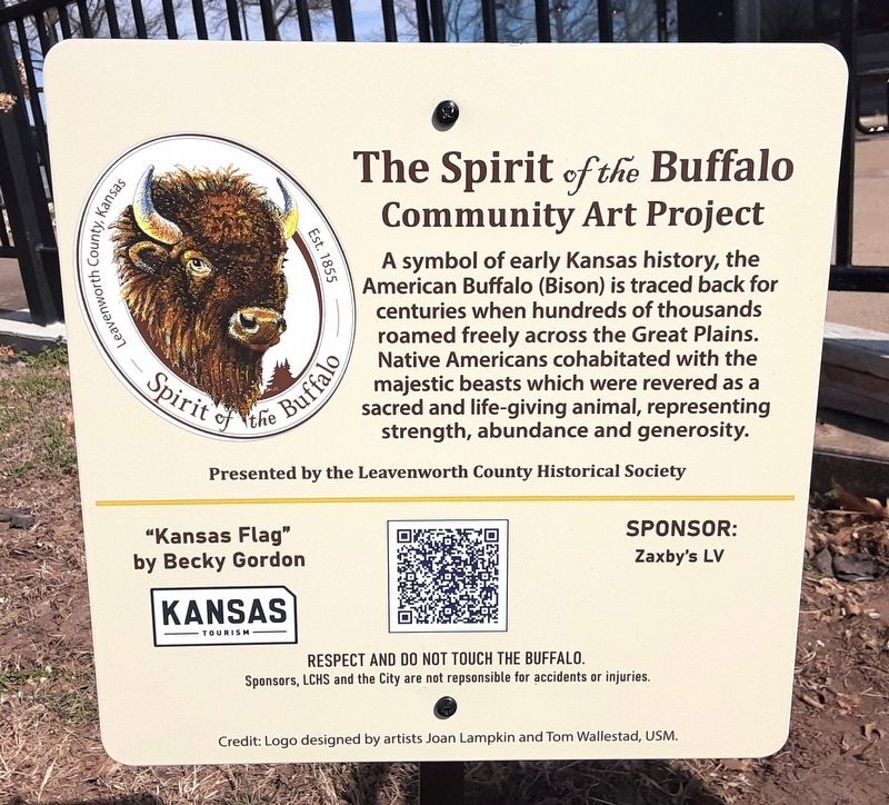“Spirit of the Buffalo” Community Art & History Project Sign. Click for full size. “Spirit of the Buffalo” Community Art & History Project Sign image. Click for full size.