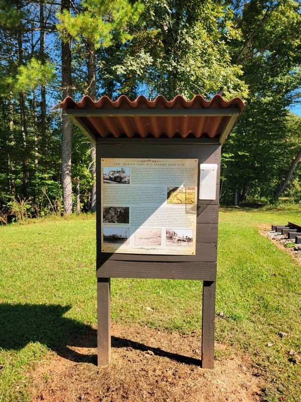 The Mount Airy & Eastern Railway Marker. Click for full size. The Mount Airy & Eastern Railway Marker image. Click for full size.