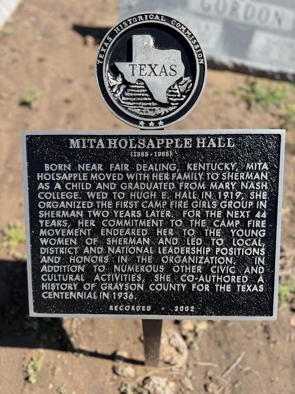 Mita Holsapple Hall Marker image. Click for full size.