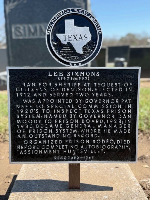 Lee Simmons Marker image. Click for full size.