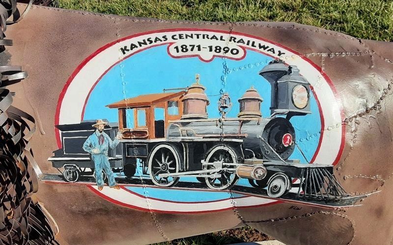 "Kansas Central Railway 1871-1890" Marker Mural. Click for full size. "Kansas Central Railway 1871-1890" Marker Mural image. Click for full size.