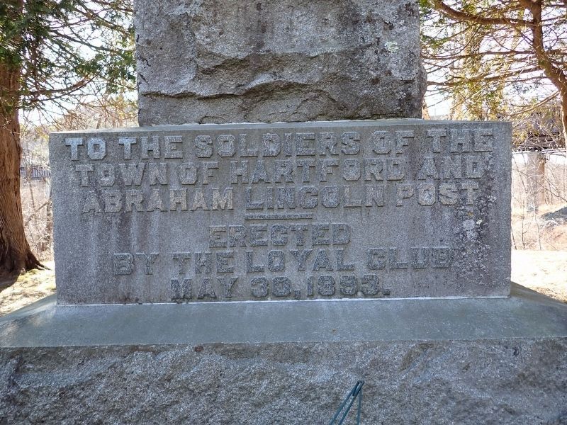 Soldiers' Monument Inscription. Click for full size. Soldiers' Monument Inscription image. Click for full size.