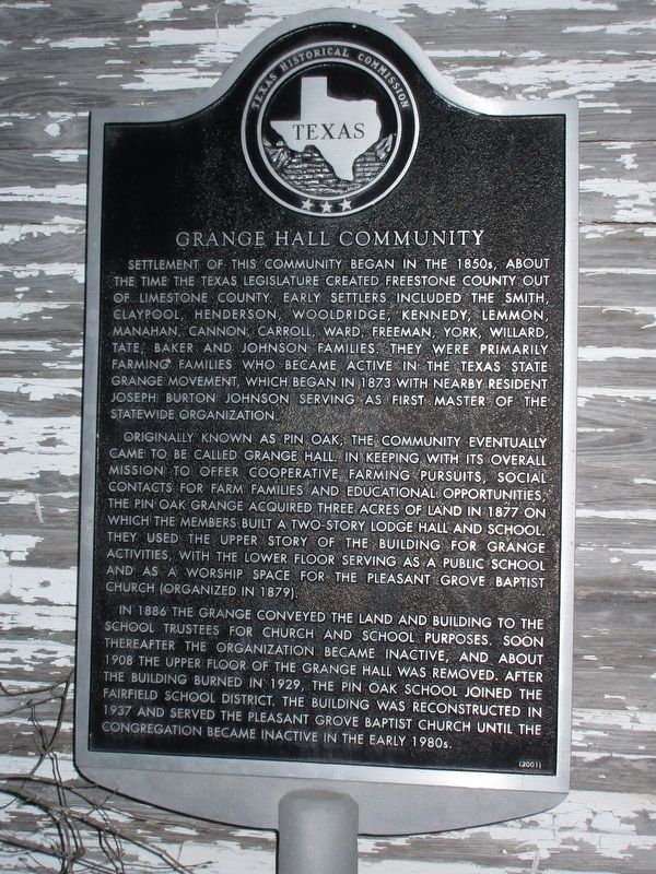 Grange Hall Community Marker image. Click for full size.