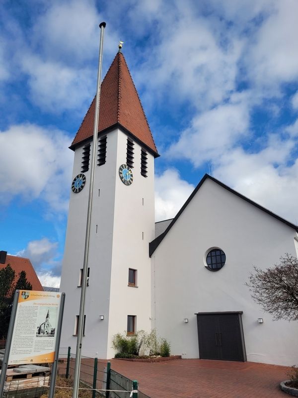 The Protestant Church and Marker image. Click for full size.