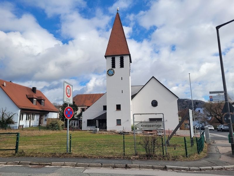 Die evangelische Kirche / The Protestant Church Marker image. Click for full size.