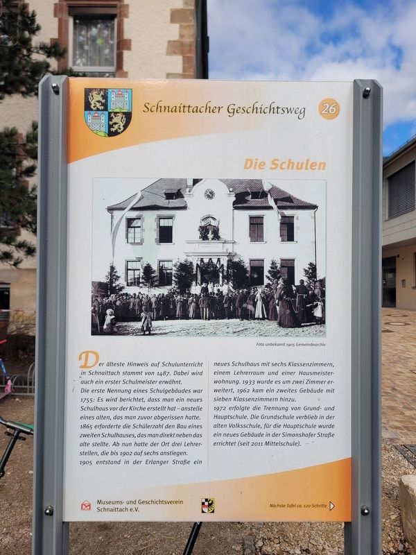 Die Schulen / The Schools Marker. Click for full size. Die Schulen / The Schools Marker image. Click for full size.