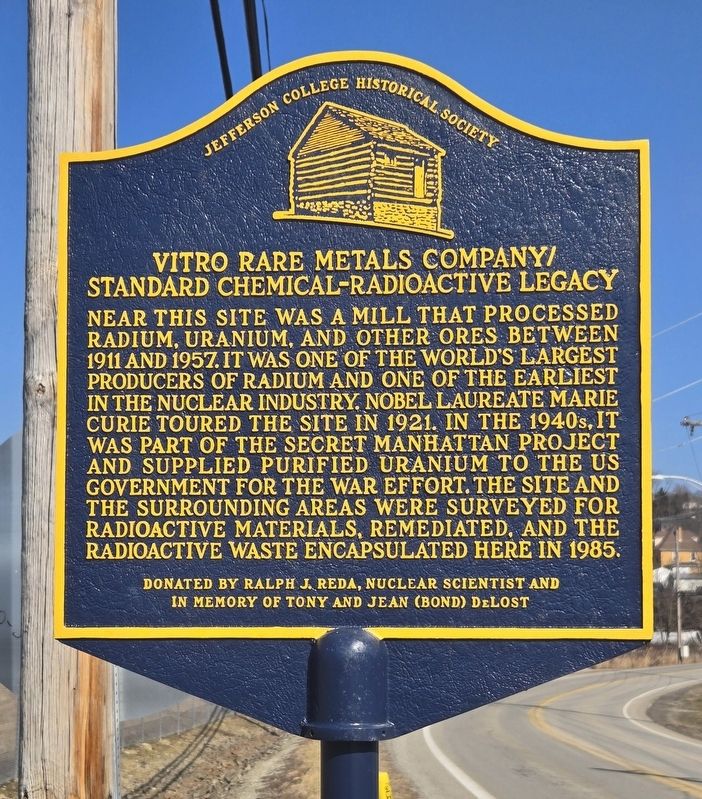 Vitro Rare Metals Company/Standard Chemical-Radioactive Legacy Marker image. Click for full size.