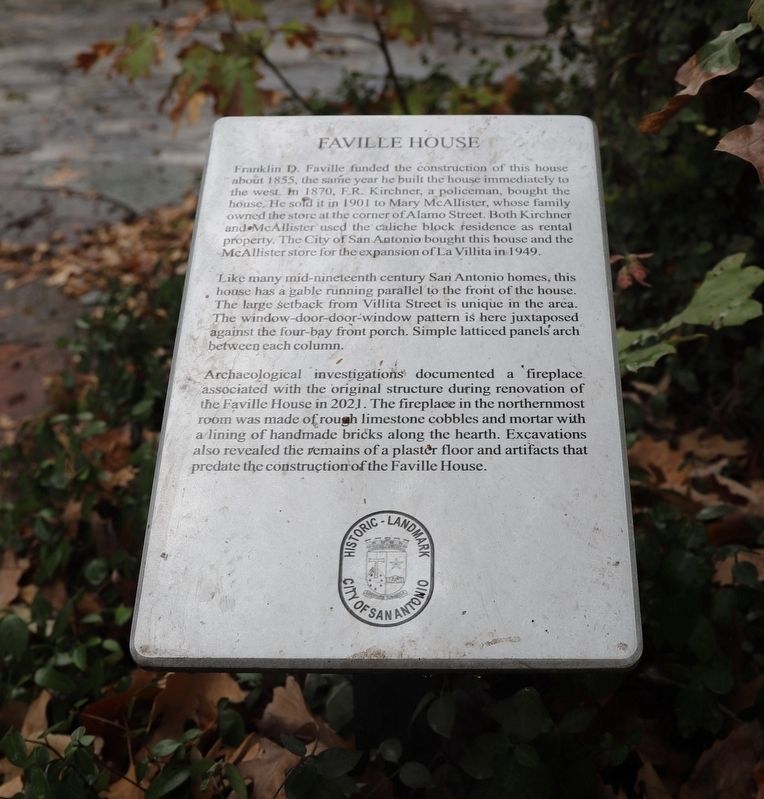 Faville House Marker image. Click for full size.