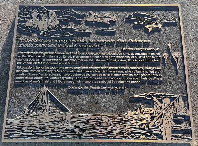 Bridgeview Veterans Memorial Marker image. Click for full size.