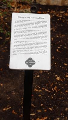 Mayor Maury Maverick Plaza Marker. Click for full size. Mayor Maury Maverick Plaza Marker image. Click for full size.