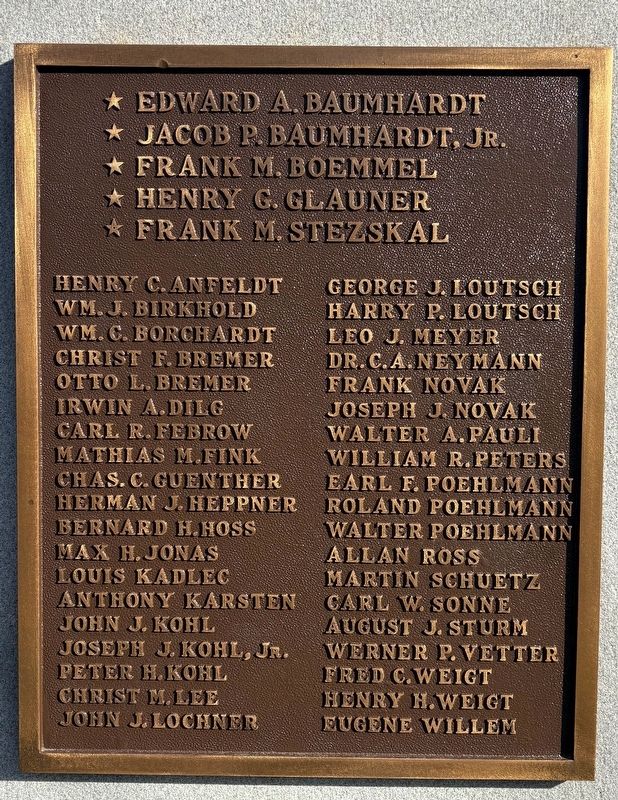 Morton Grove World War I Memorial Marker image. Click for full size.