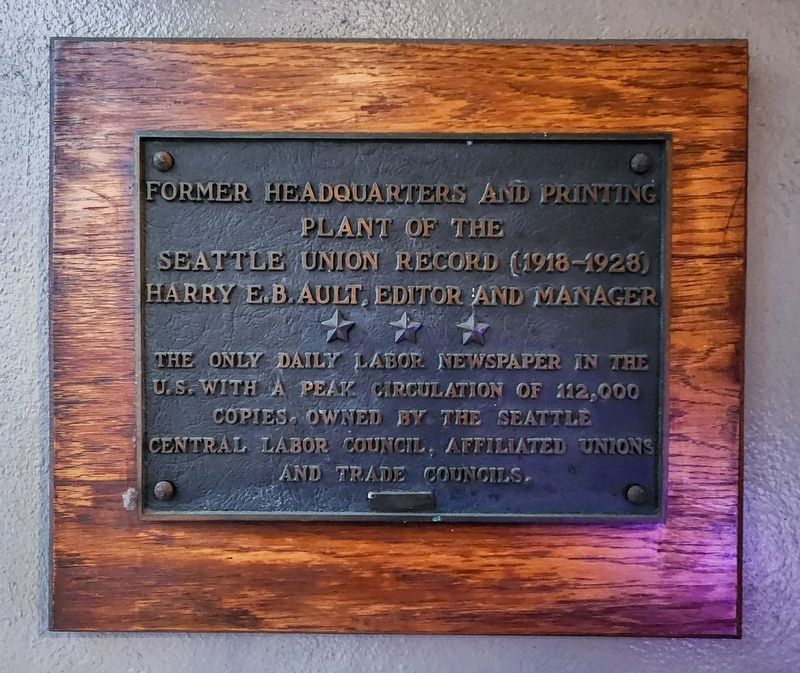 Former Headquarters and Printing Plant Marker image. Click for full size.