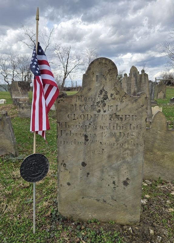 Grave of Revolutionary War Soldier Michael Clodfelter. Click for full size. Grave of Revolutionary War Soldier Michael Clodfelter image. Click for full size.