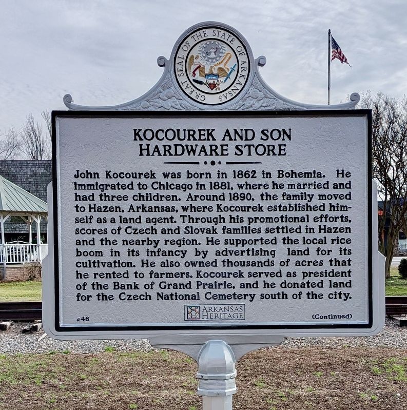 Kocourek and Son Hardware Store Marker. Click for full size. Kocourek and Son Hardware Store Marker image. Click for full size.