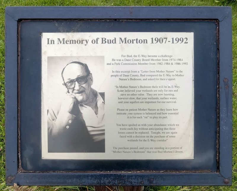 In Memory of Bud Morton 1907-1992 Marker image. Click for full size.