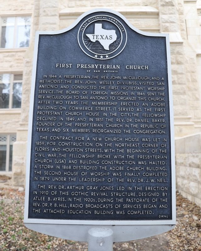 First Presbyterian Church of San Antonio Marker. Click for full size. First Presbyterian Church of San Antonio Marker image. Click for full size.