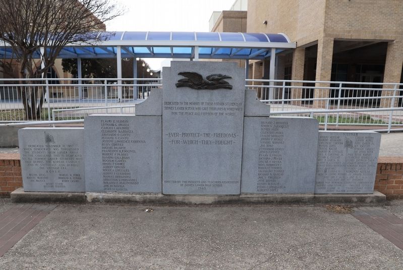 Sidney Lanier High School War Fallen Marker. Click for full size. Sidney Lanier High School War Fallen Marker image. Click for full size.