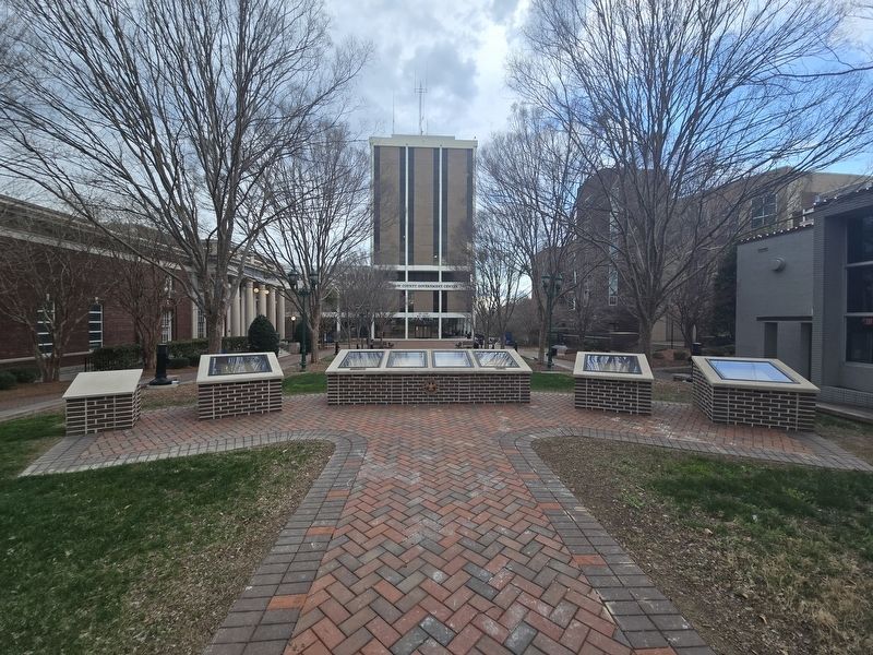 Full Display of The Charters of Freedom Marker. Union County Justice Center in the background image. Click for full size.
