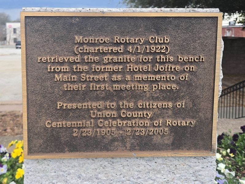 Monroe Rotary Club Marker image. Click for full size.