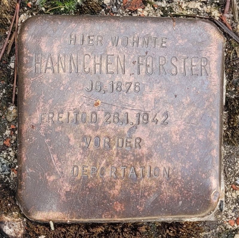 Hannchen Forster Marker image. Click for full size.