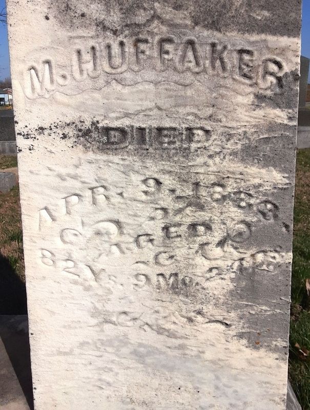Michael Huffaker Monument Detail. Click for full size. Michael Huffaker Monument Detail image. Click for full size.