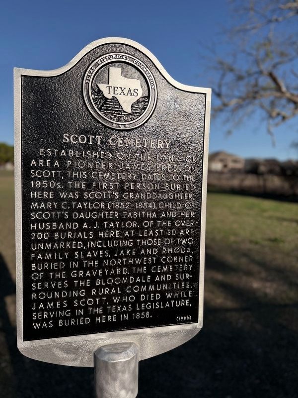 Scott Cemetery Marker image. Click for full size.