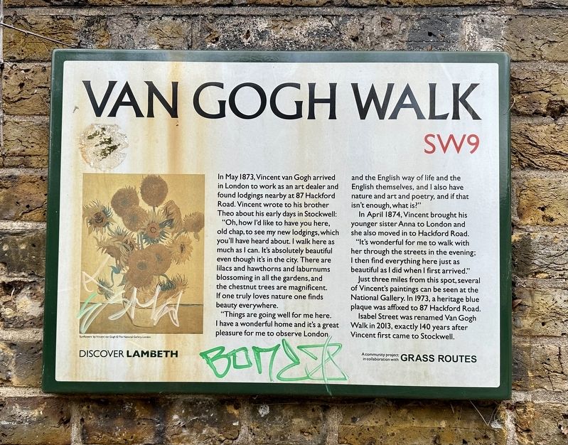 Van Gogh Walk (SW9) Marker image. Click for full size.
