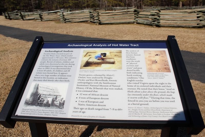 Archaeological Analysis of Hot Water Tract Marker. Click for full size. Archaeological Analysis of Hot Water Tract Marker image. Click for full size.