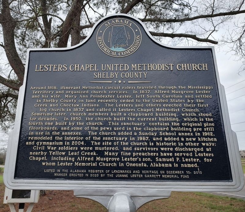 Lesters Chapel United Methodist Church Marker image. Click for full size.