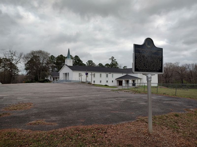 Lesters Chapel United Methodist Church & Marker image. Click for full size.