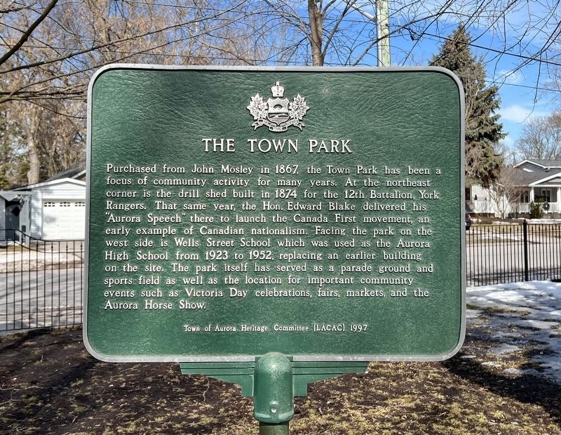 The Town Park Marker. Click for full size. The Town Park Marker image. Click for full size.