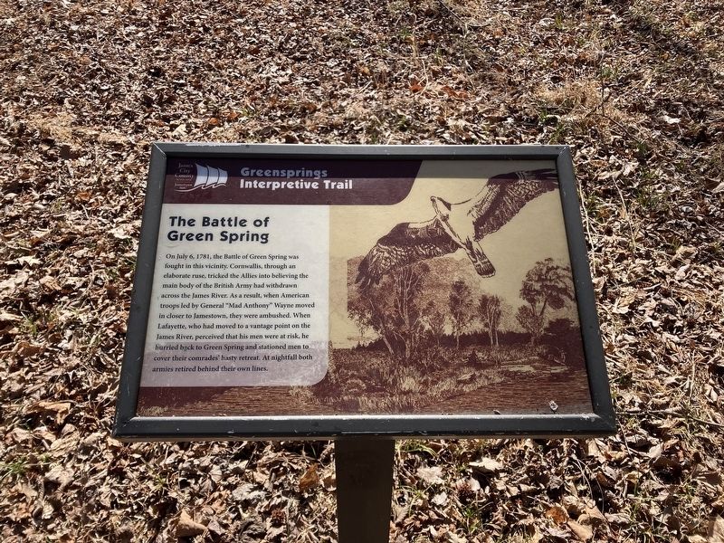 The Battle of Green Spring Marker. Click for full size. The Battle of Green Spring Marker image. Click for full size.