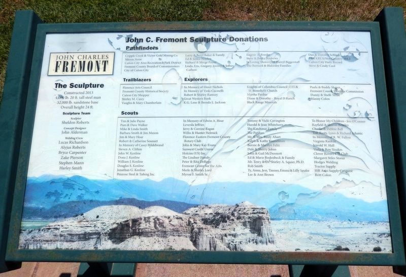 John Charles Fremont Marker (<i>right panel</i>). Click for full size. John Charles Fremont Marker (<i>right panel</i>) image. Click for full size.