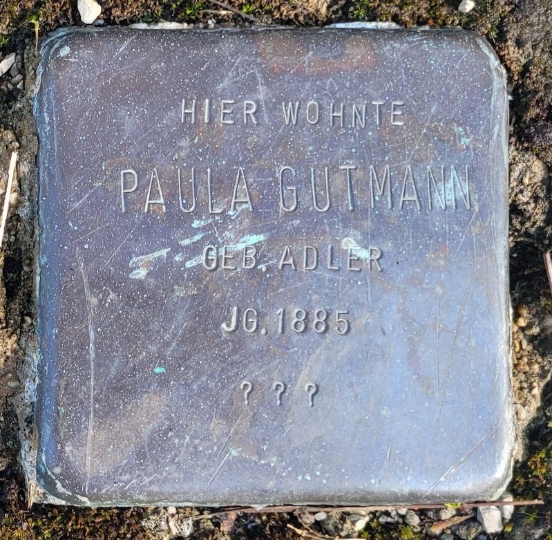 Paula Gutmann Marker. Click for full size. Paula Gutmann Marker image. Click for full size.