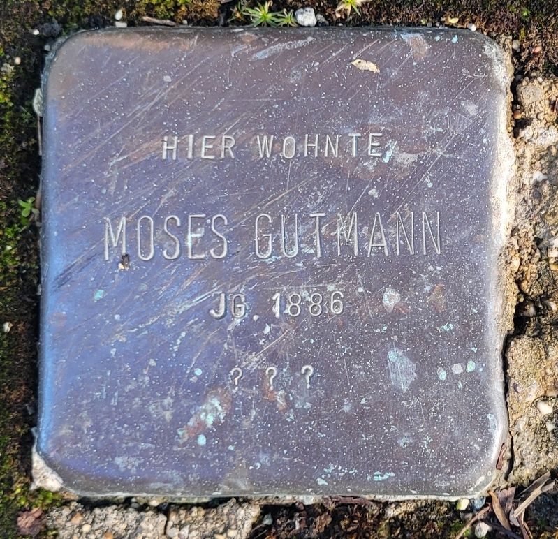 Moses Gutmann Marker. Click for full size. Moses Gutmann Marker image. Click for full size.